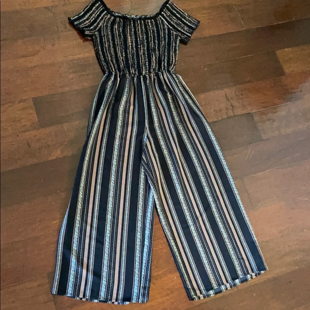 Spring navy romper